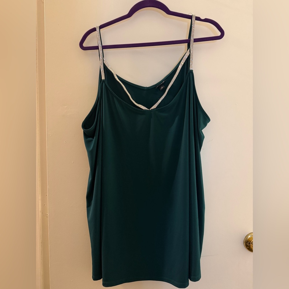 Torrid Teal Camisole with Silver Accents